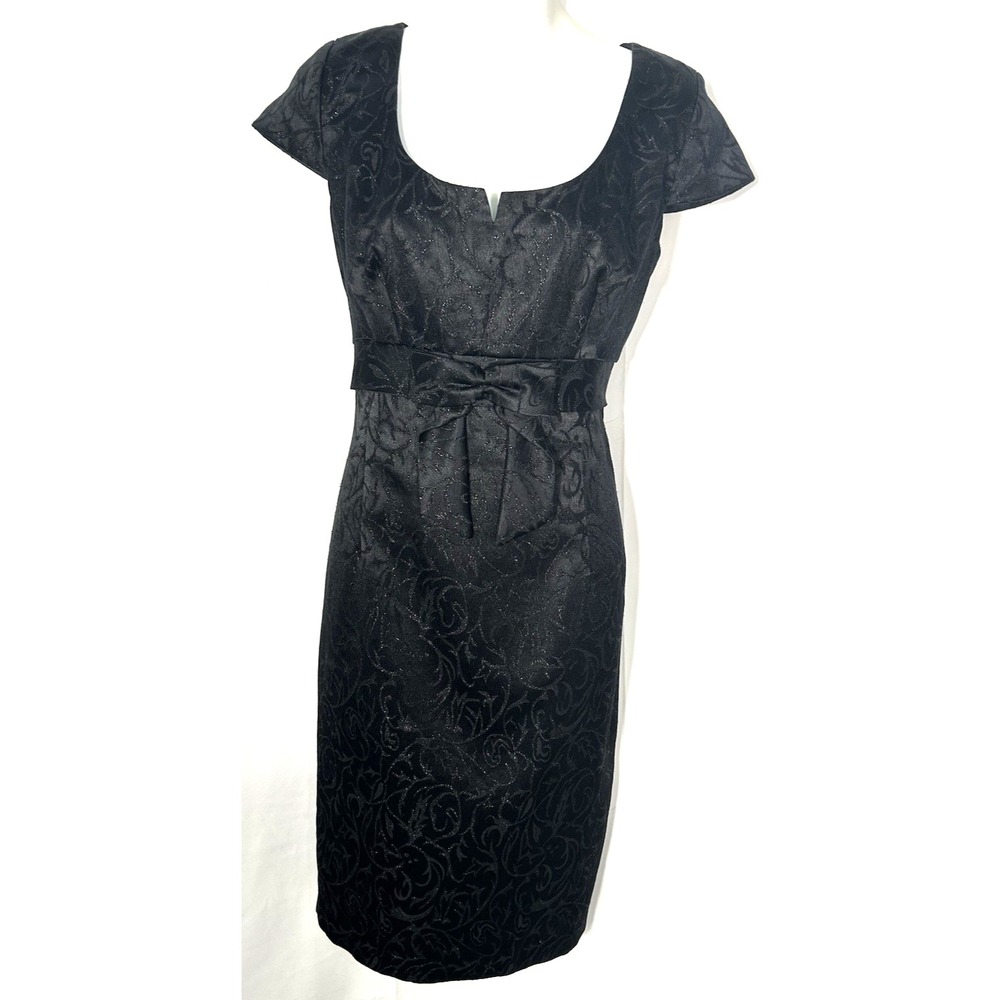 Vintage Goth Black Sparkle Dress Size 6 Y2K‎ Witchy Romantic Coquette Prom Hoco